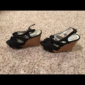 Sale!! Steve Madden black wedges